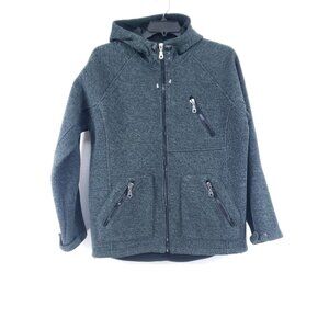 Icewear Mens Medium Wool Blend Insulated Hooded Jacket With Zipper Pockets